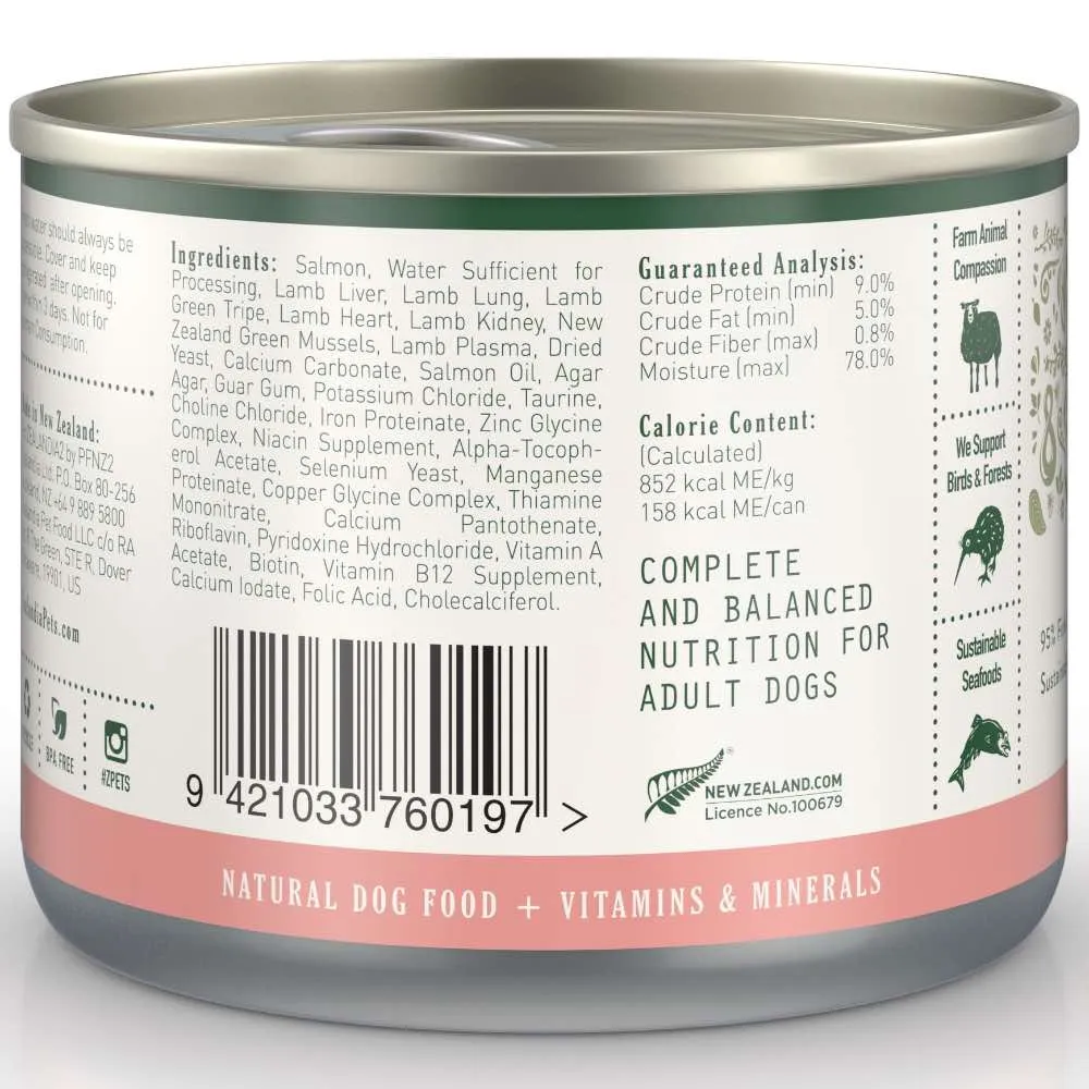 15% OFF: Zealandia Salmon Pate Grain-Free Adult Canned Dog Food 185g