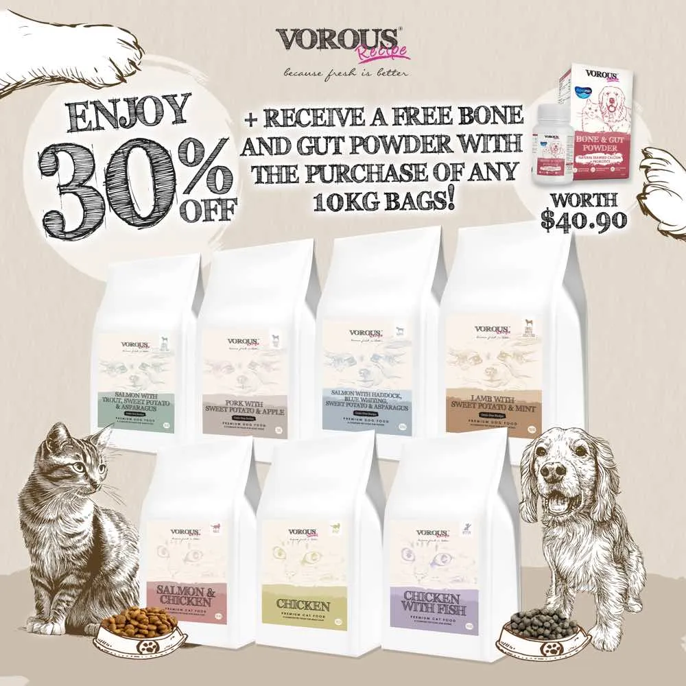 '30% OFF FREE GIFT': Vorous Chicken With Rice Adult Dry Cat Food