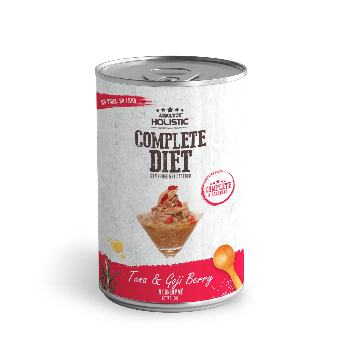 Absolute Holistic Complete Diet Cat Tuna and Goji Berry Wet Food 150g