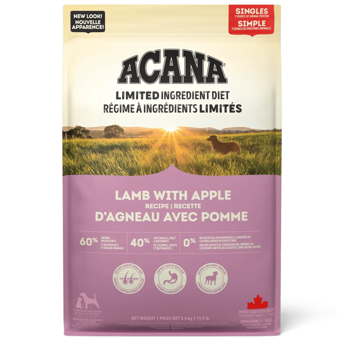 ACANA Singles Lamb with Apple Recipe Dry Dog Food