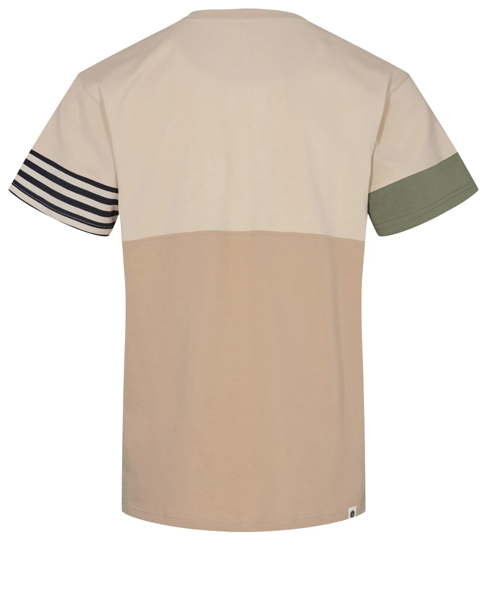 AKKIKKI CB STRIPE TEE - Brown Rice