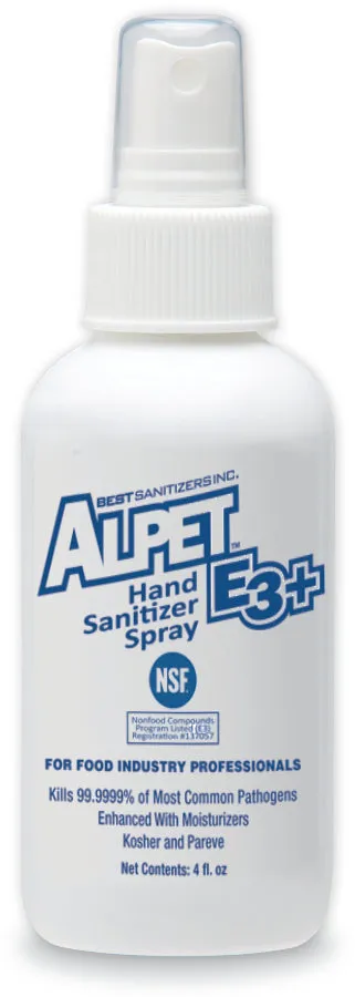 Alpet E3 Plus Hand Sanitizer Spray, 4 oz (48/ea)