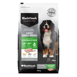 Black Hawk Adult Large Breed Chicken and Rice Dry Dog Food 20kg