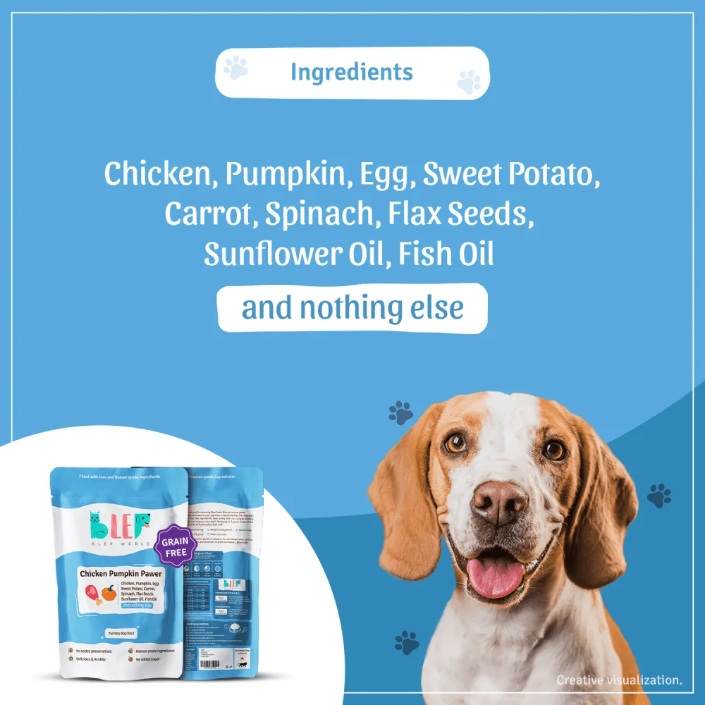 BLEP Chicken & Pumpkin Pawer Dog Wet Food (300g) (Limited Shelf Life) (Buy 1 Get 1)