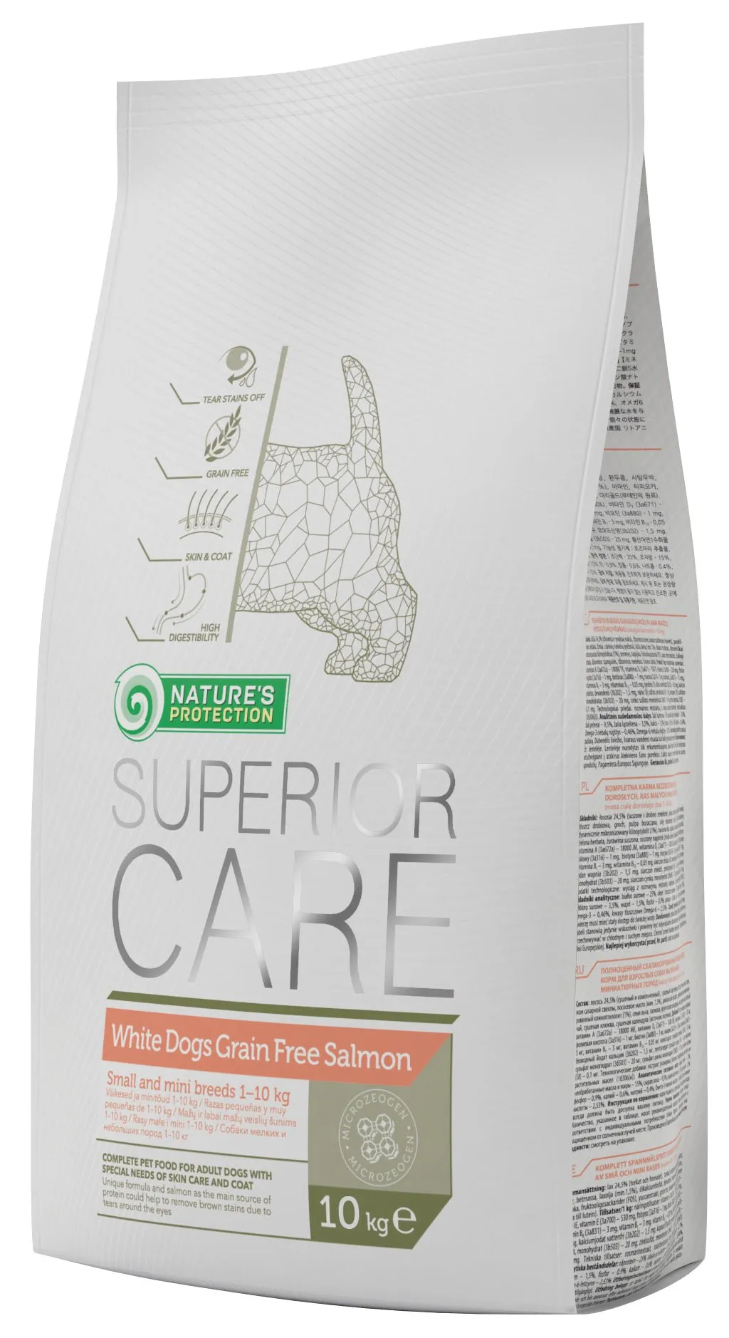 CLEARANCE Nature's Protection Superior Care White Dogs Grain-Free Dry Dog Food For Adult Small and Mini Breeds Dogs, Salmon