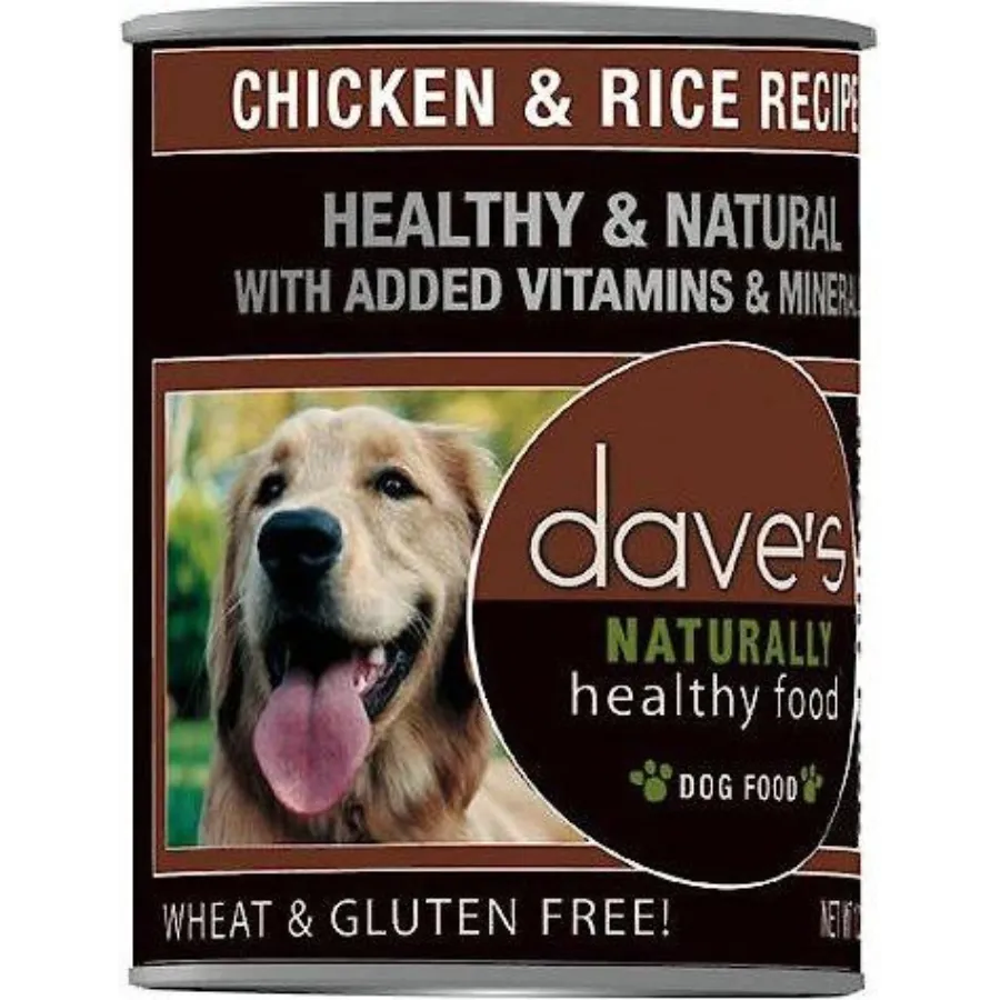 Dave's Pet Food Naturally Healthy Chicken & Rice Recipe Canned Dog Food, 13-oz