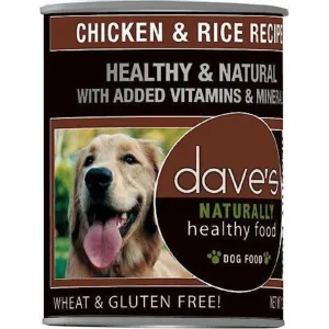 Dave's Pet Food Naturally Healthy Chicken & Rice Recipe Canned Dog Food, 13-oz