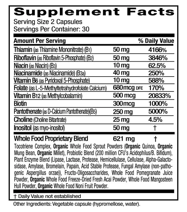 Emerald Labs B-Healthy CoEnzymated B-Complex 60ct