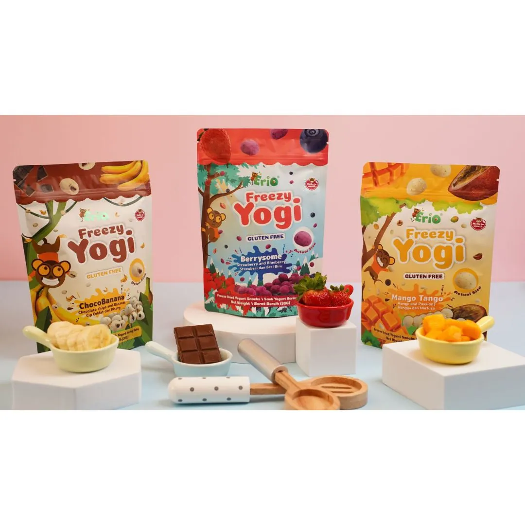 Erio Freezy Yogi Freeze Dried Yogurt Snacks (12m )