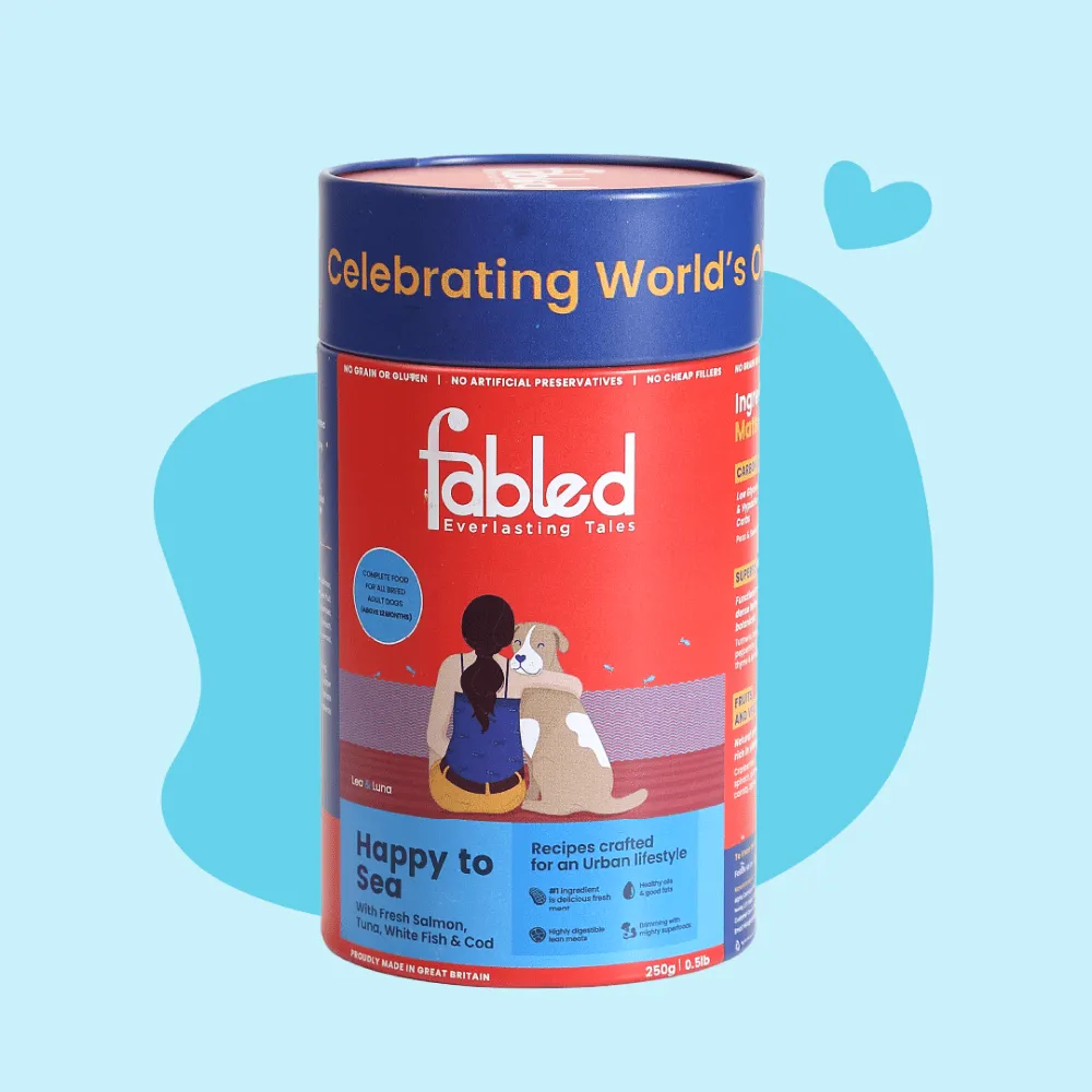 Fabled Happy to Sea Fresh Salmon Tuna White Fish and Cod Adult Dog Dry Food