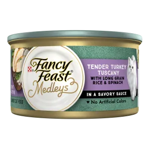 Fancy Feast Medleys Tender Turkey Tuscany With Long Grain Rice And Garden Greens Adult Wet Cat Food 85g x 24