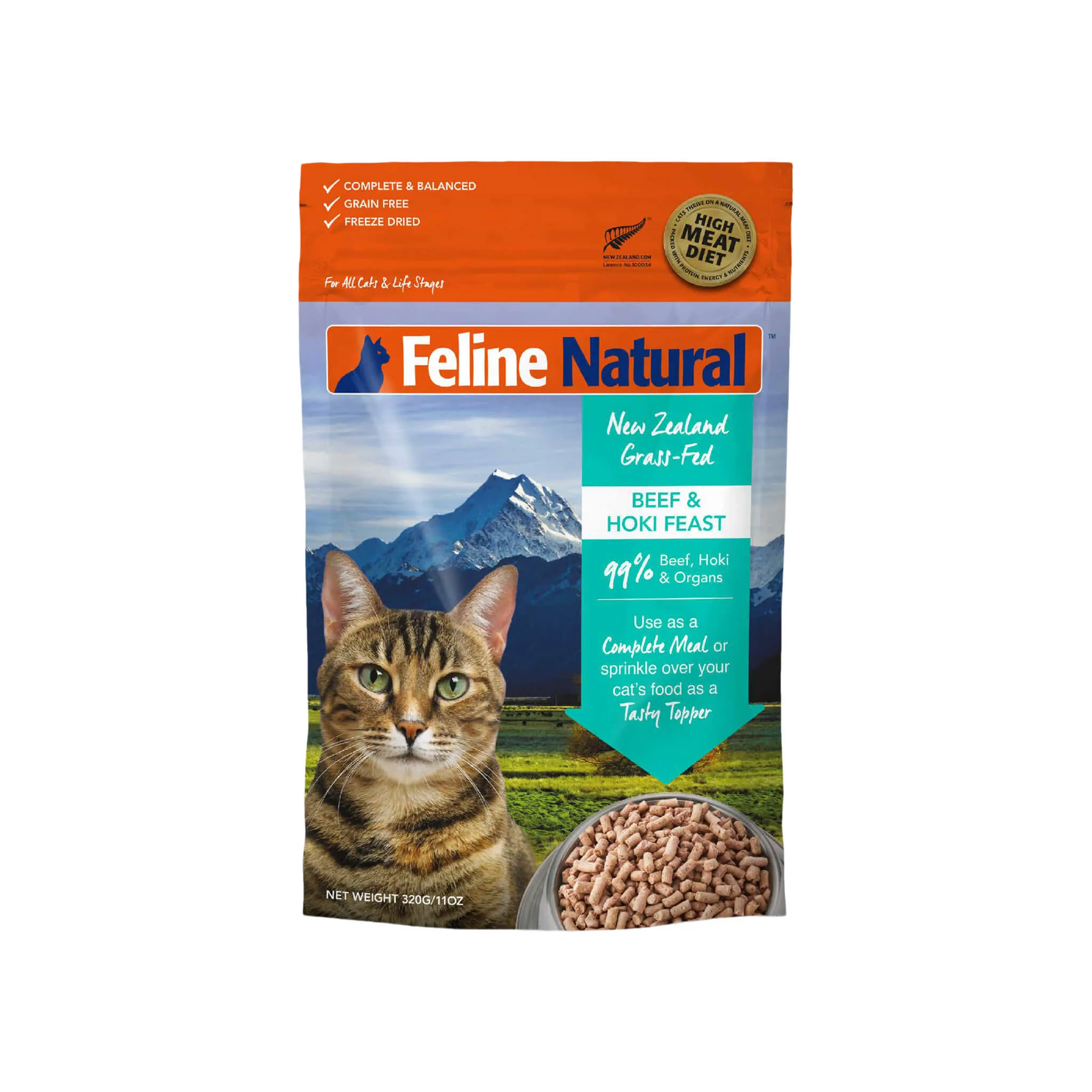 Feline Natural Grain-Free Freeze Dried Raw Cat Food