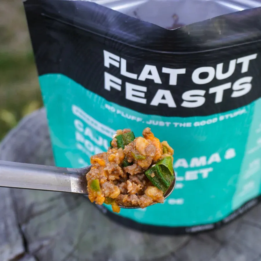 Flat Out Feasts - Freeze-Dried Cajun Jicama & Pork Skillet