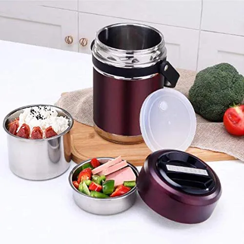 Food,Vacuum Insulated Stainless Steel Food Jar, BPA Free Food Containers with Storage Bag,for Kids and Adults,1.5L