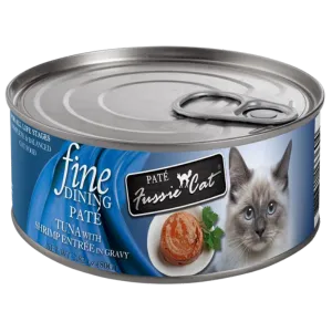 Fussie Cat Fine Dining Pate Tuna With Shrimp in Gravy Wet Cat Food, 2.82-oz