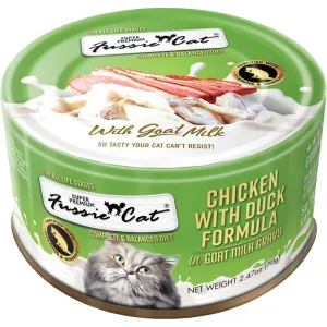 Fussie Cat Super Premium Chicken with Duck in Goats Milk Wet Cat Food, 2.47-oz