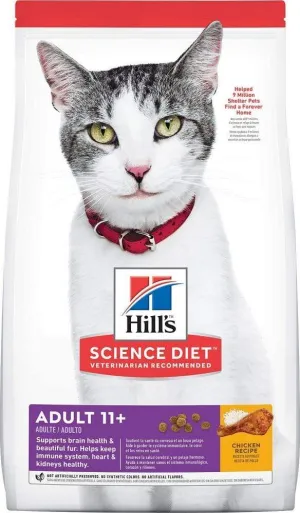 Hill's Science Diet Senior Age 11  Chicken Recipe Dry Cat Food