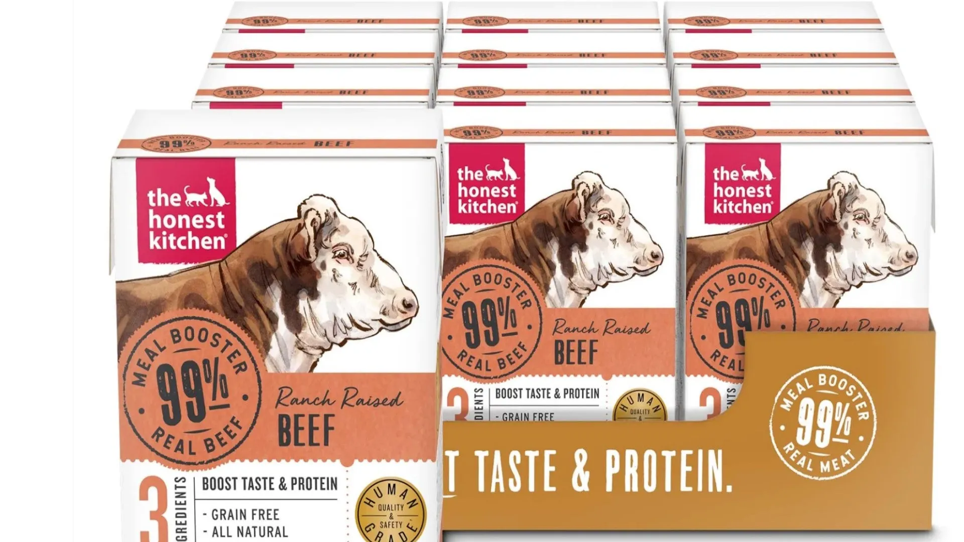 Honest Kitchen  Meal Booster 99% Ranch Raised Beef 5.5oz