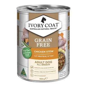 Ivory Coat Grain Free Chicken Stew Adult Wet Dog Food