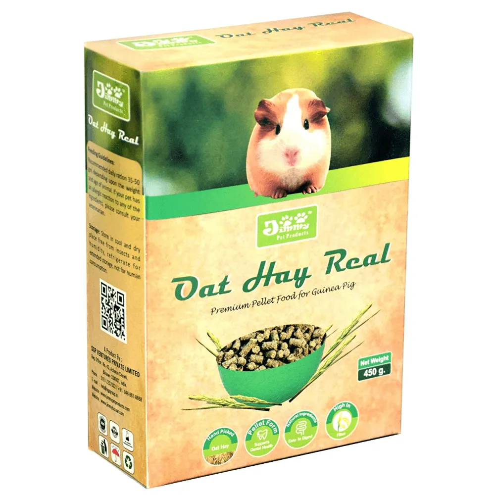 JiMMy Oat Hay Real High Fiber Pellet Guinea Pig Food (Limited Shelf Life) (Buy 1 Get 1)