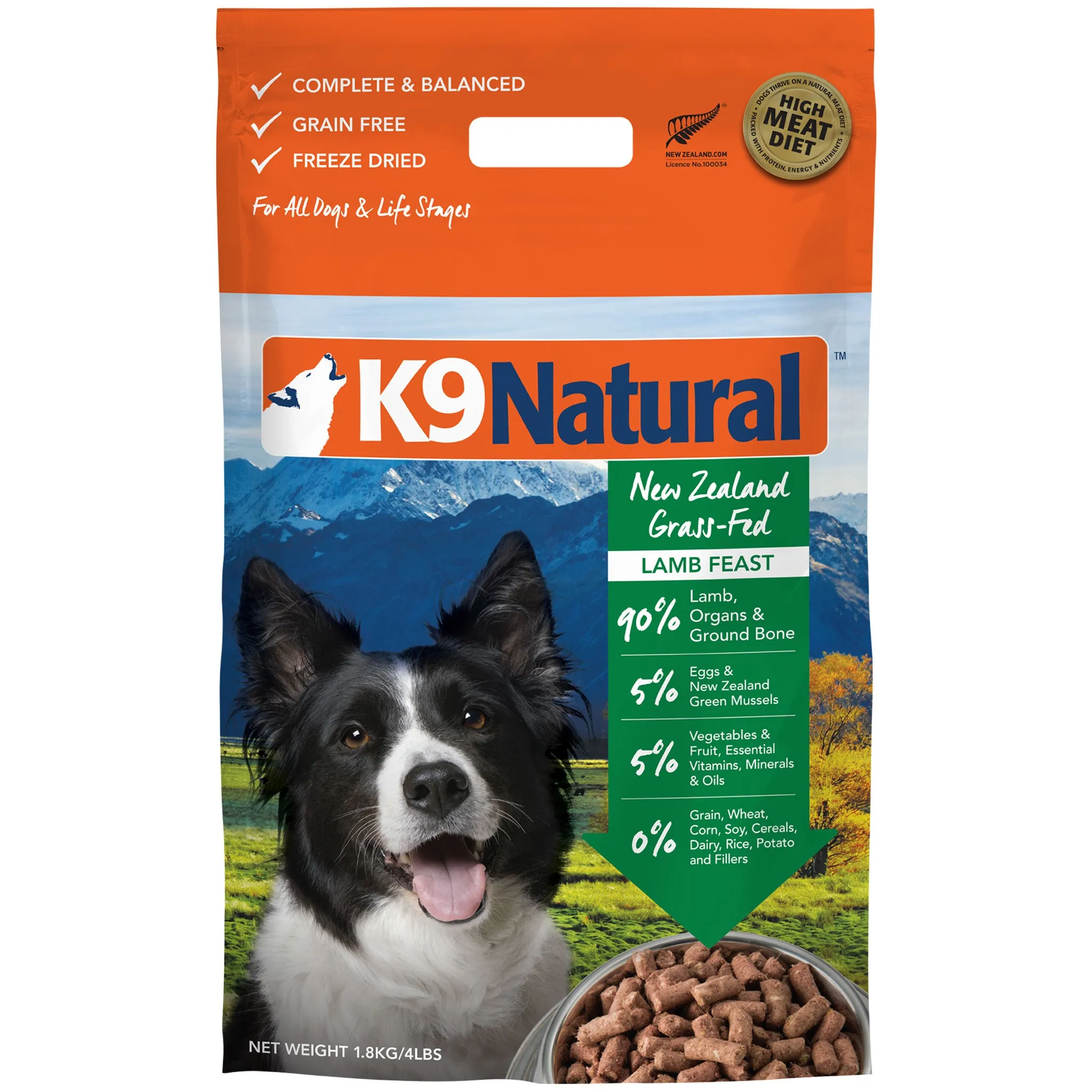 K9 Natural Freeze-Dried Lamb Dog Food