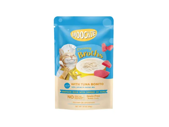 MOOCHIE CREAMY BROTH WITH TUNA BONITO 40g POUCH