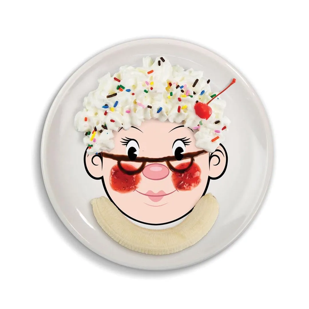 MRS. FOOD FACE ART PLATE