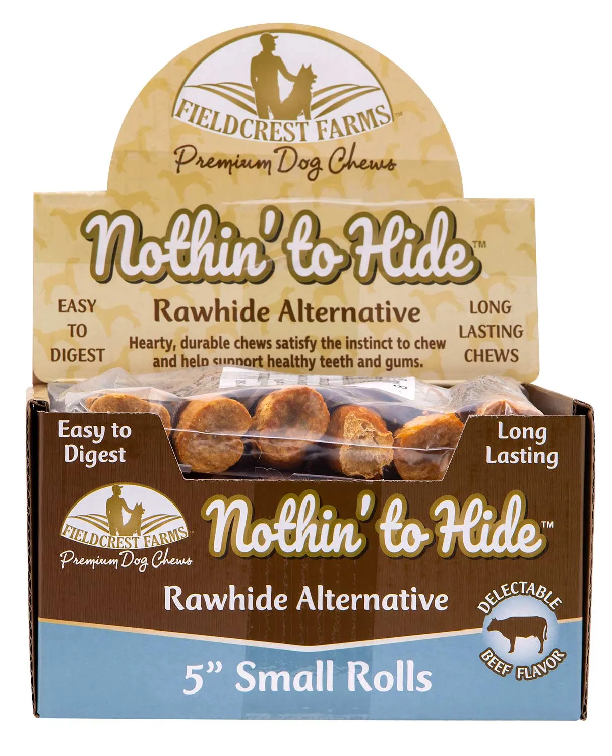 Nothin' to Hide Rawhide Alternative Dog Treats, 5" Roll