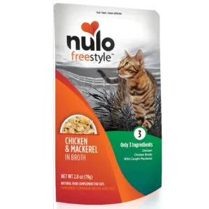 Nulo Grain-Free Chicken & Mackerel in Broth Cat Food Topper, 2.8oz