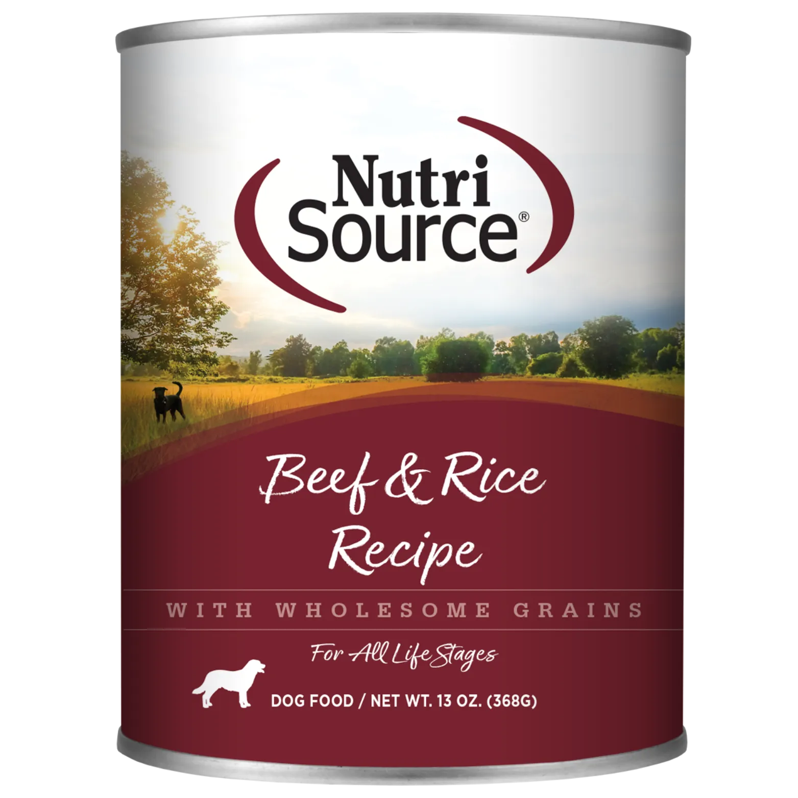 NutriSource Beef & Rice Formula Canned Dog Food 13-oz