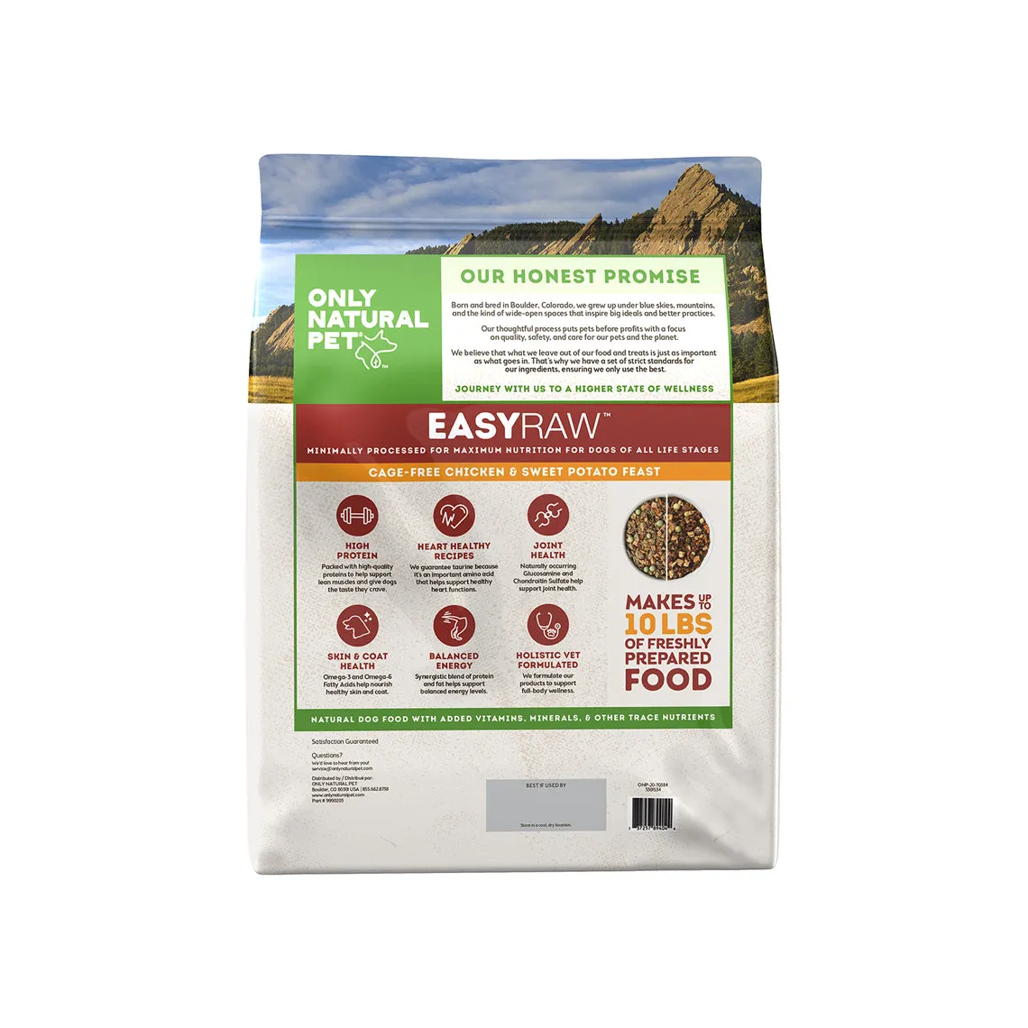 Only Natural Pet EasyRaw Cage-Free Chicken & Sweet Potato Feast Dehydrated Dog Food