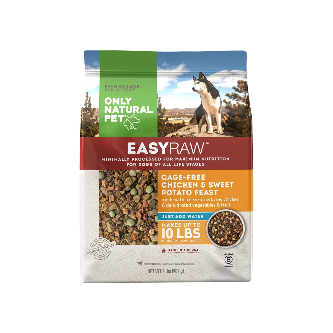 Only Natural Pet EasyRaw Cage-Free Chicken & Sweet Potato Feast Dehydrated Dog Food