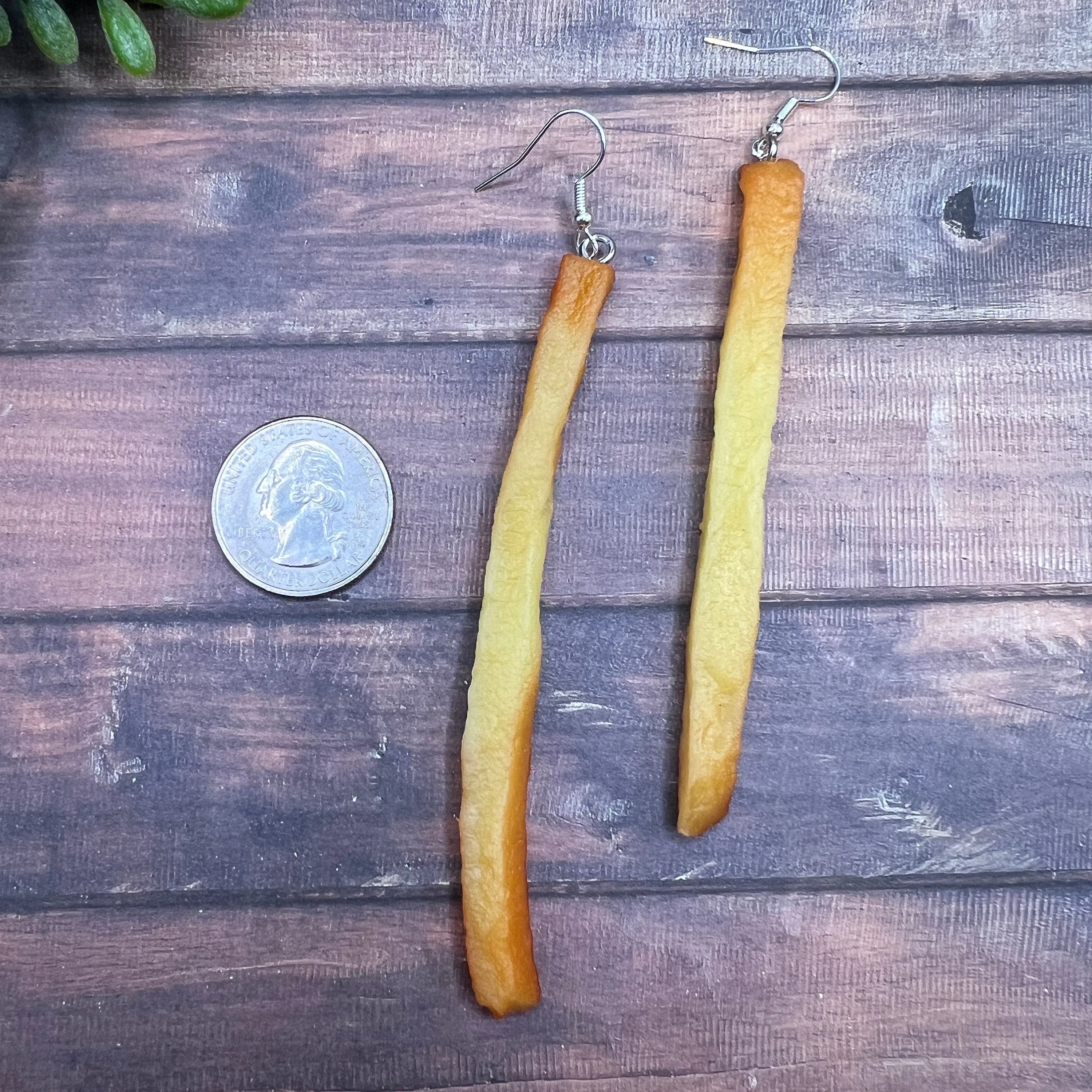 Realistic French Fry  Earrings, Deliciously Quirky Accessory for Food Lovers and Pop Culture Fans