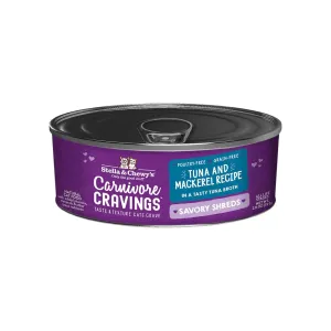 Stella & Chewy's Carnivore Cravings Savory Shreds Tuna & Mackerel Wet Cat Food