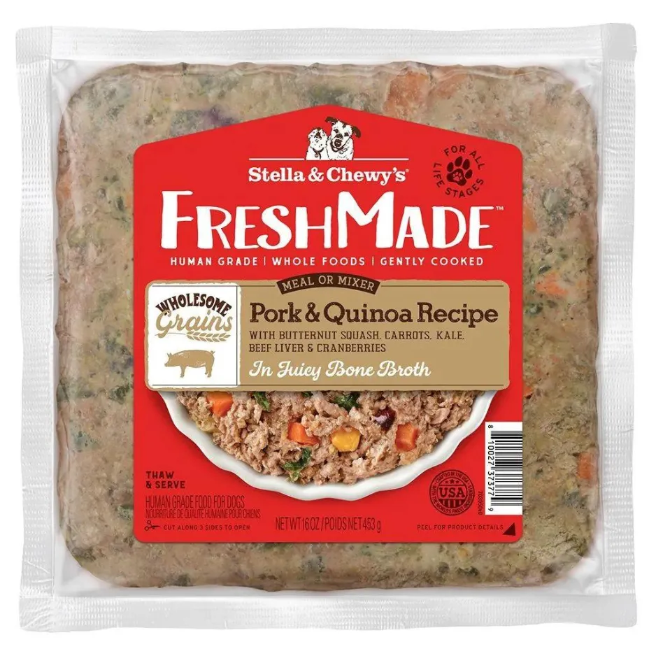 Stella & Chewy's FreshMade Pork & Quinoa Gently Cooked Dog Food 16oz