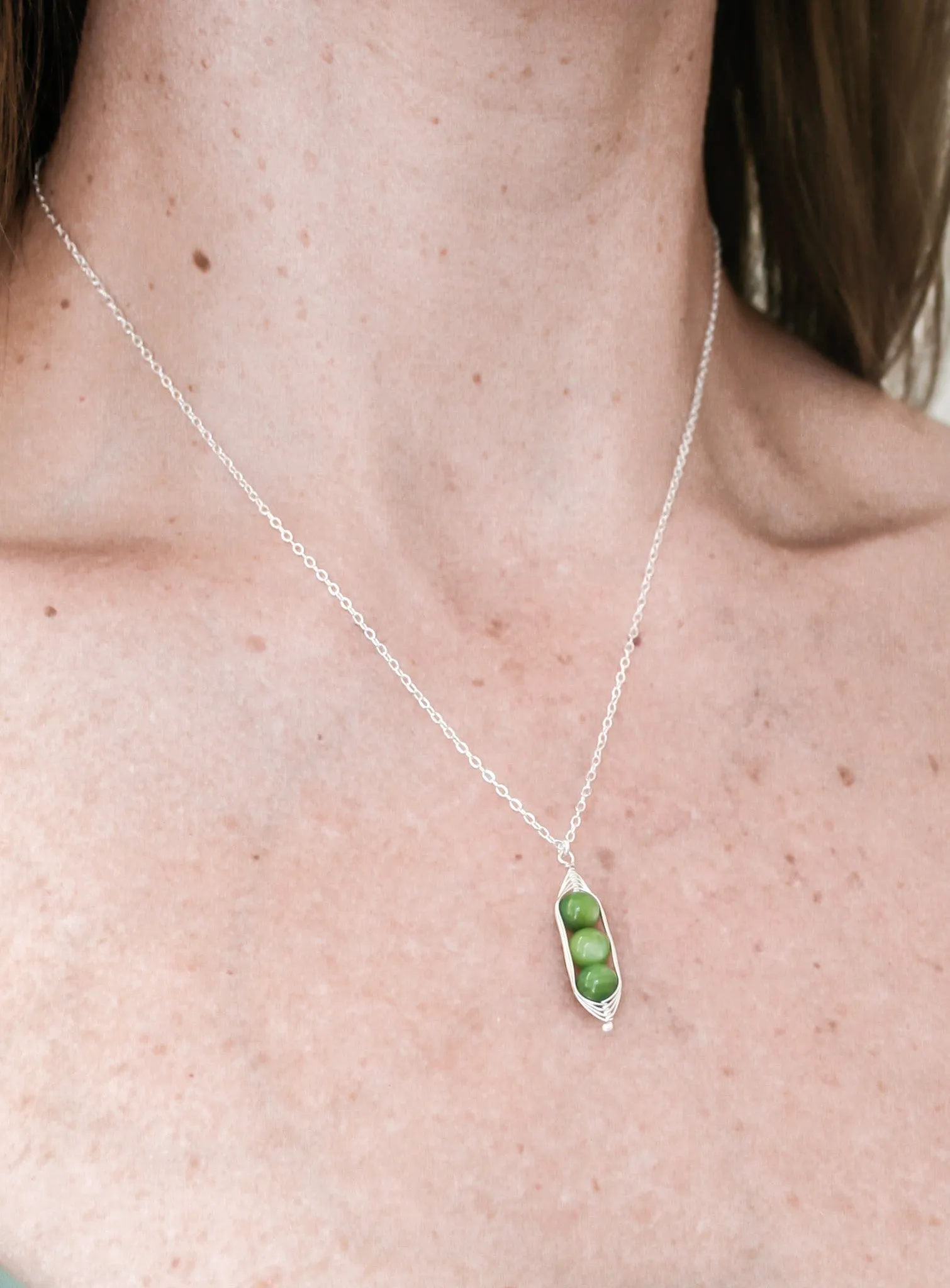 Three peas in a pod necklace [made to order]