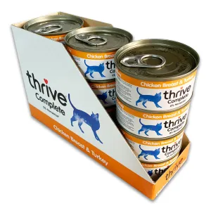 Thrive Chicken and Turkey Wet Cat Food 75g x 12