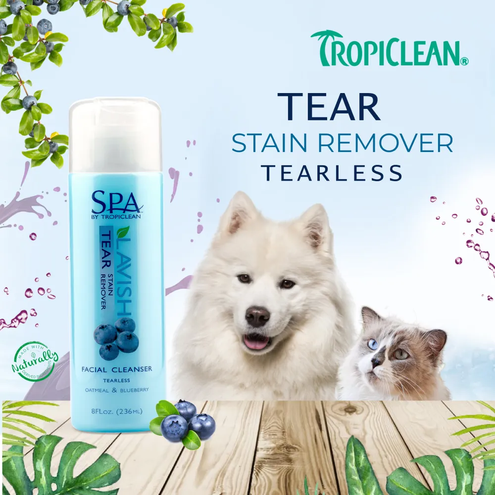 Tropiclean SPA Tear Stain Facial Cleanser for Dogs and Cats