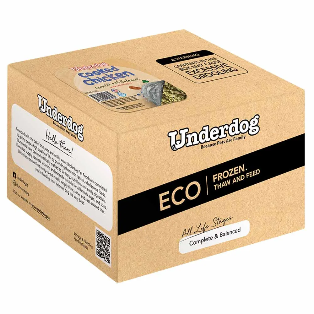 Underdog Cooked Chicken Complete & Balanced Eco Pack Frozen Dog Food 3kg