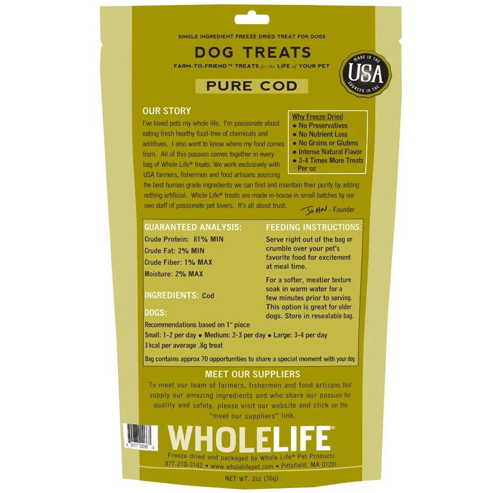 Whole Life Originals Freeze Dried Cod Dog Treats