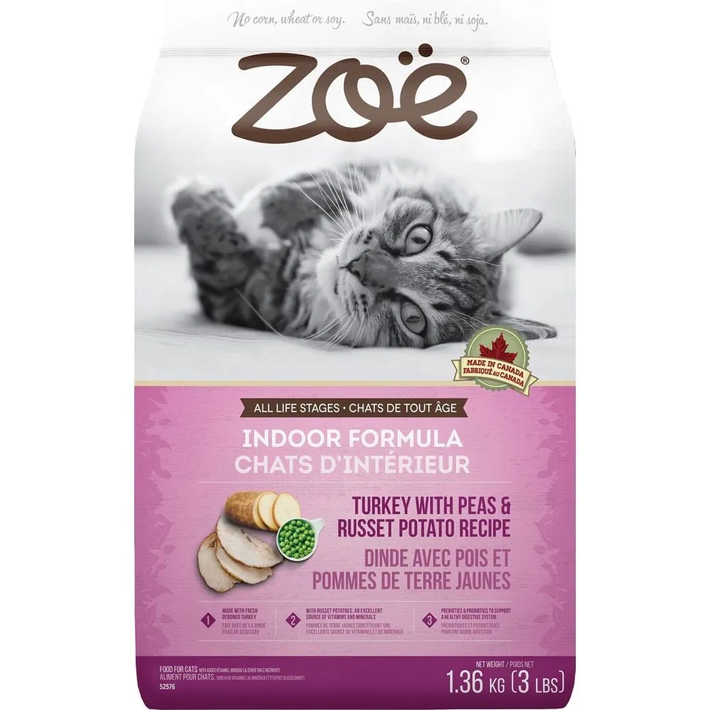 Zoe Indoor Formula Turkey With Peas & Russet Potato Dry Cat Food