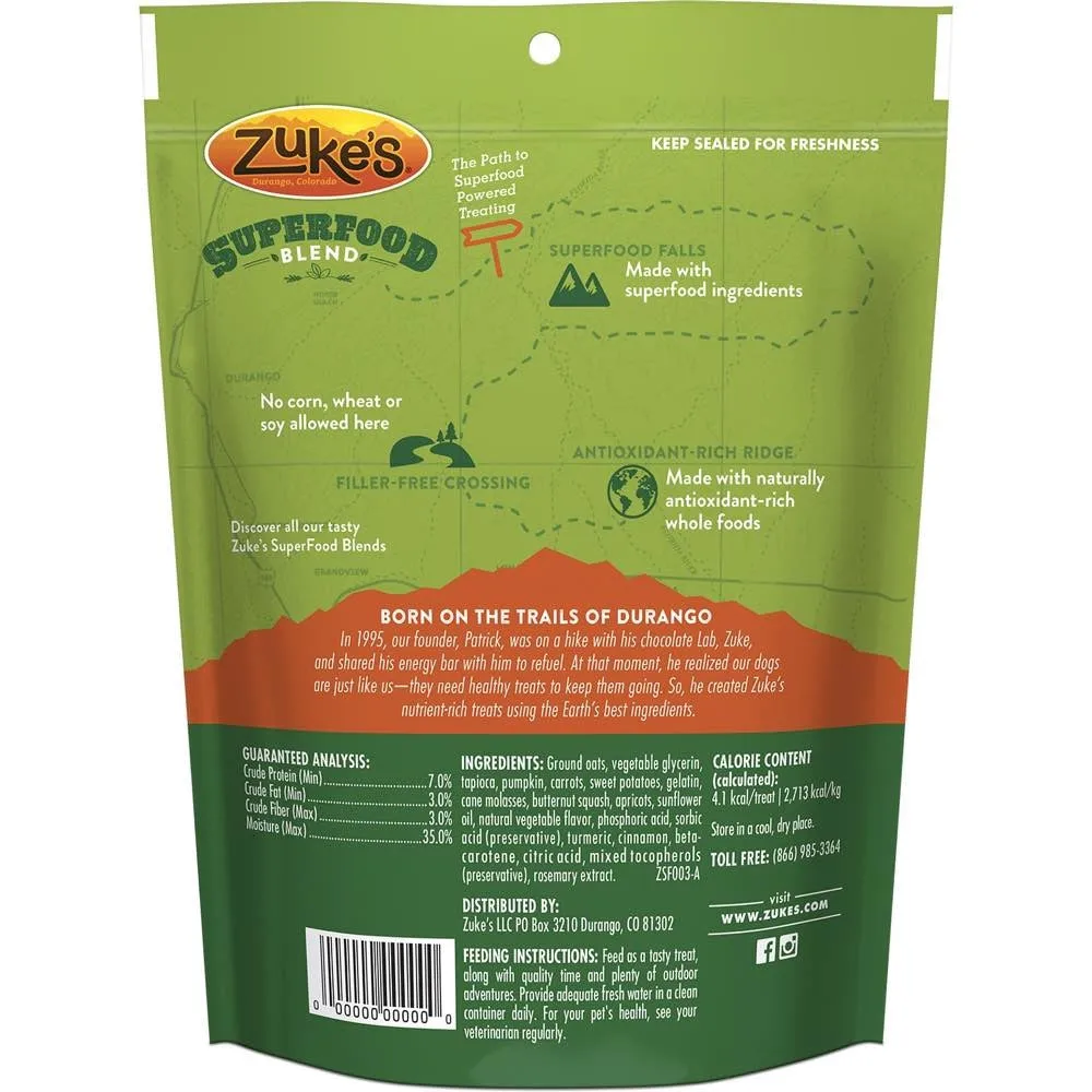 Zuke's SuperFood Blend With Vibrant Veggies Dog Treats 6oz